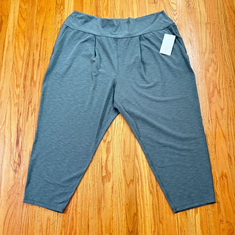 NWT ATHLETA Heathered Green Elastic Waist Elation Pants Womens Size 3XL